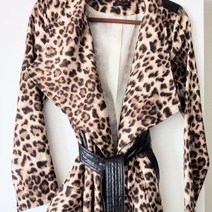Xtaren wrap leopard print jacket